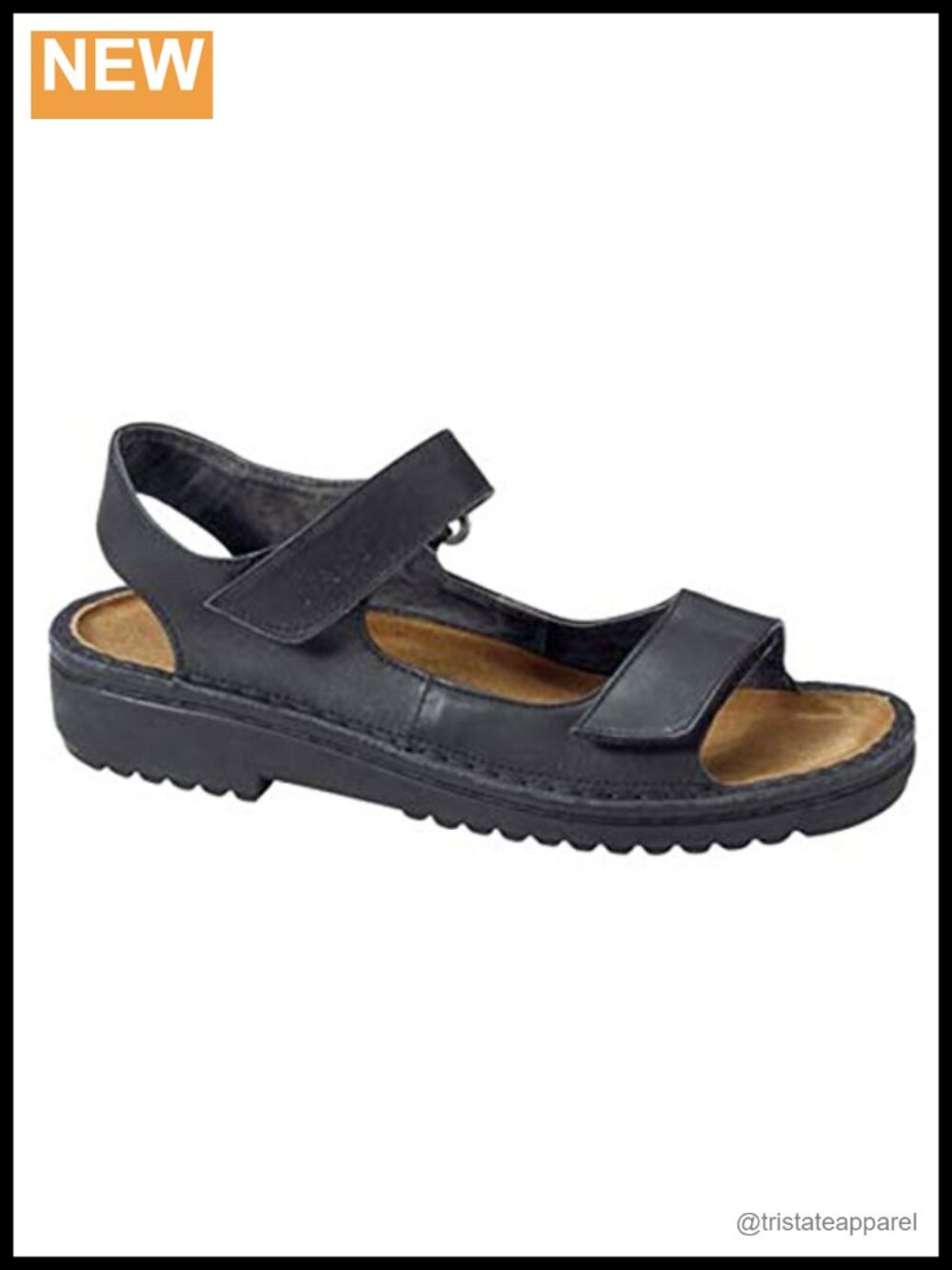 Cork Latex Footbed Wedge Sandal with Adjustable Backstrap - Lightweight